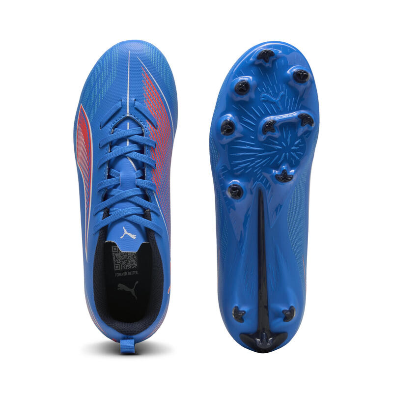 Młodzieżowe buty piłkarskie ULTRA 6 PLAY FG/AG PUMA Ultra Blue White Glowing Red