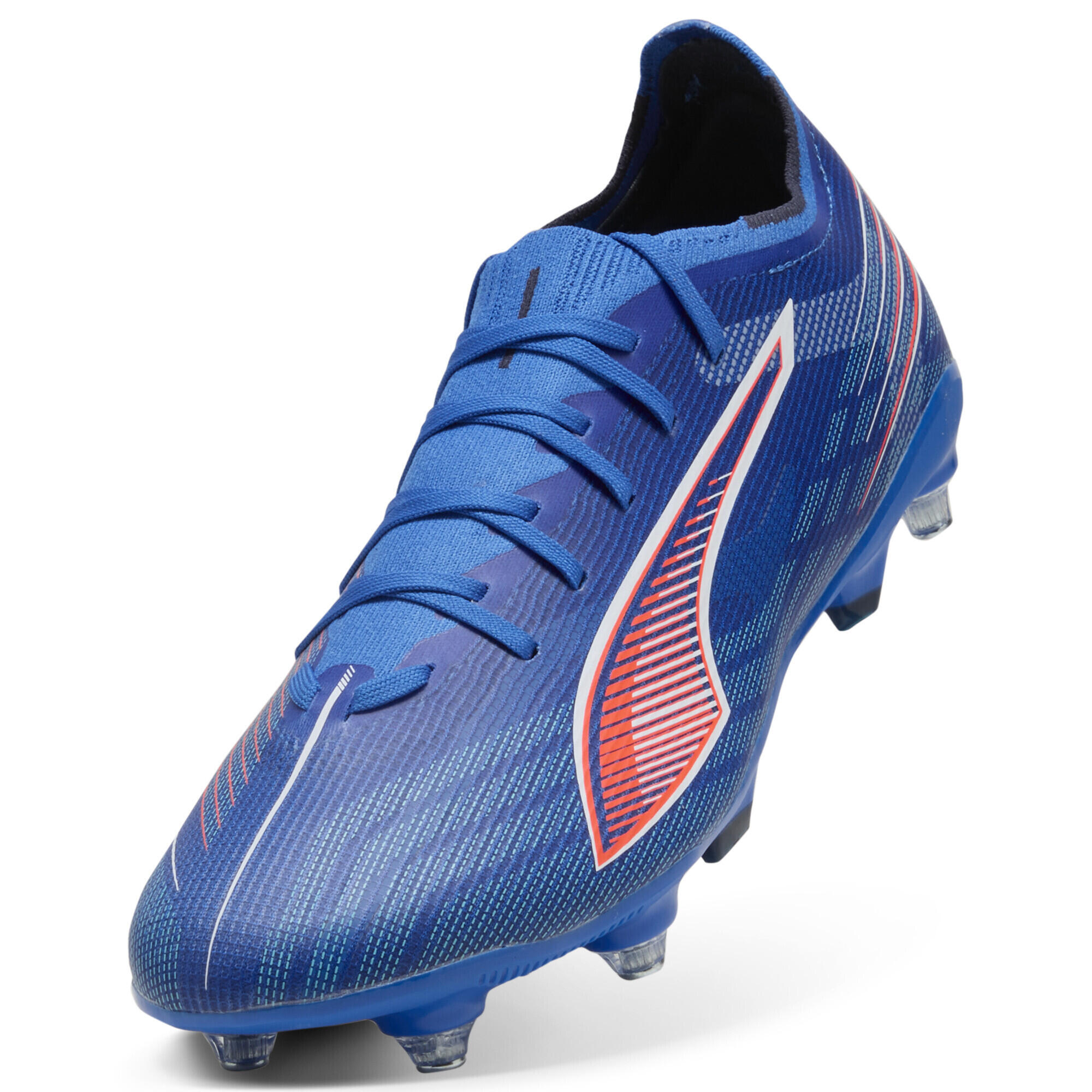 ULTRA 6 MATCH MxSG Fußballschuhe Erwachsene PUMA Ultra Blue White Glowing Red 6/7