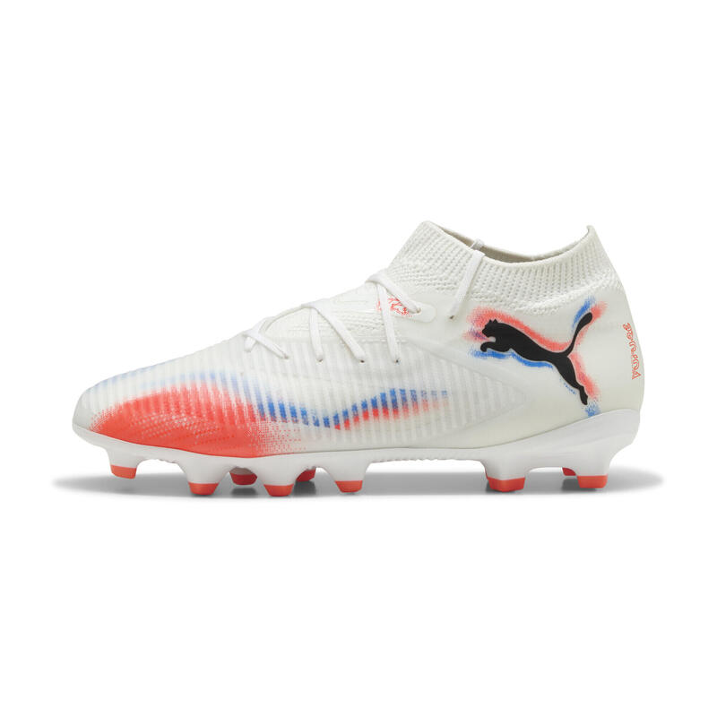 Młodzieżowe buty piłkarskie FUTURE 8 PRO FG/AG PUMA White Black Glowing Red