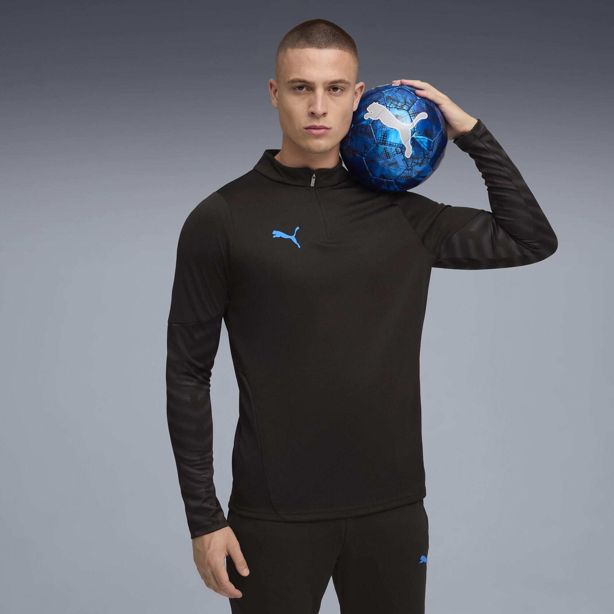 Męska bluza piłkarska individualCUP z zamkiem 1/4 PUMA
