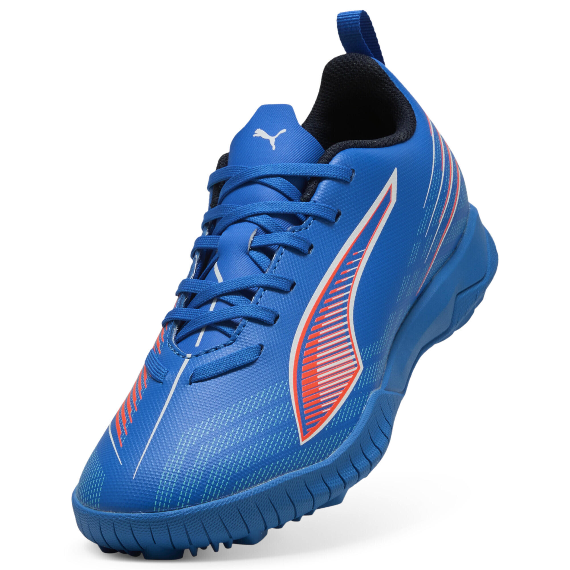 ULTRA 6 PLAY TT Fußballschuhe Jugendliche PUMA Ultra Blue White Glowing Red 6/7