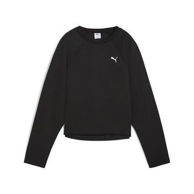 Evostripe comfort korte top met ronde hals voor dames puma black