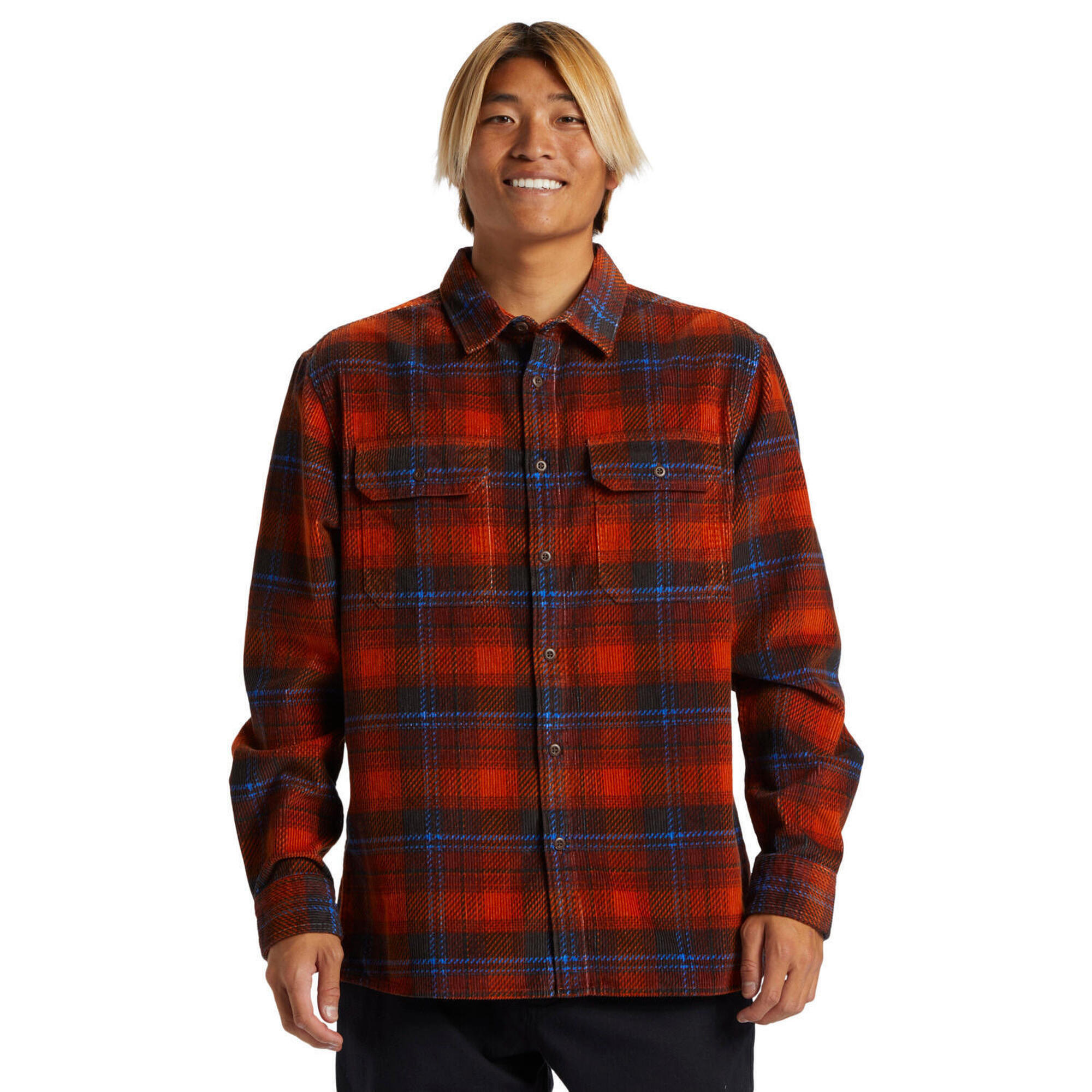 Quiksilver - Chemise Manches Longues En Velours Côtelé Venture Marron Homme - Chemise Manches Longues - Marron - Decathlon