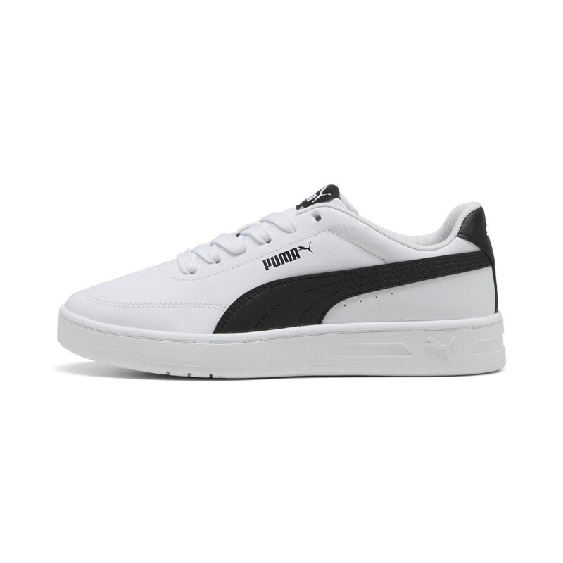 Încălțăminte fitness copii talpă amortizată Court Classic Clean alb PUMA