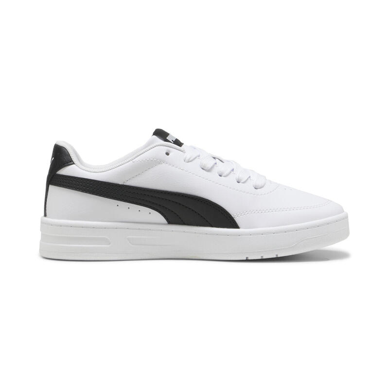 Încălțăminte fitness copii talpă amortizată Court Classic Clean alb PUMA