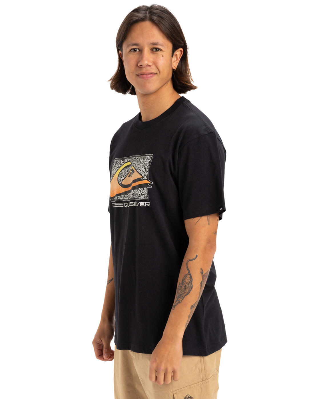 T-shirt à manches courtes RETRO FADE Noir Homme 3/4