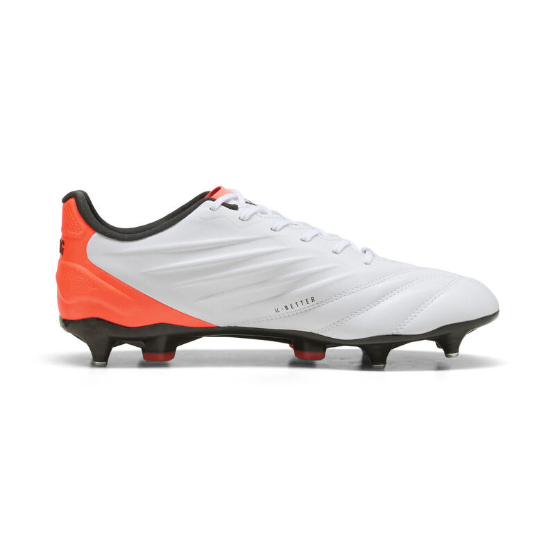 Buty piłkarskie unisex KING PRO MxSG PUMA White Silver Glowing Red Metallic