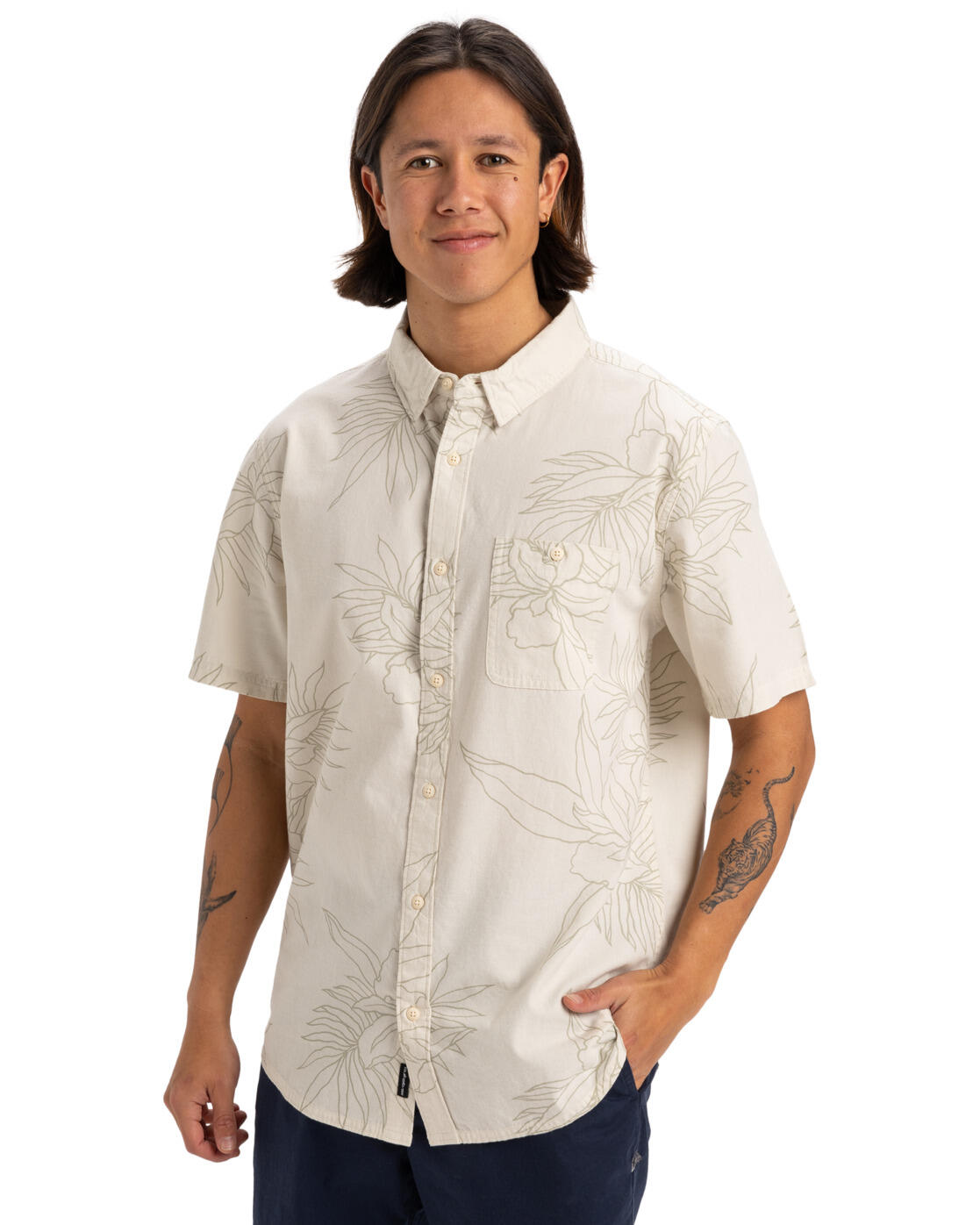 Camiseta de manga corta GAWANHILL Blanco Hombre 3/4