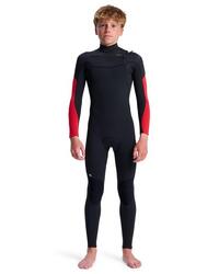 Combinaison de surf zip poitrine 4/3MM EVERYDAY SESSIONS Rouge Garçon