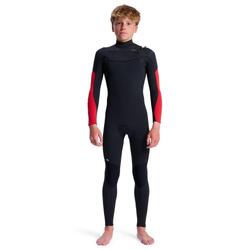 Combinaison de surf zip poitrine 4/3MM EVERYDAY SESSIONS Rouge Garçon