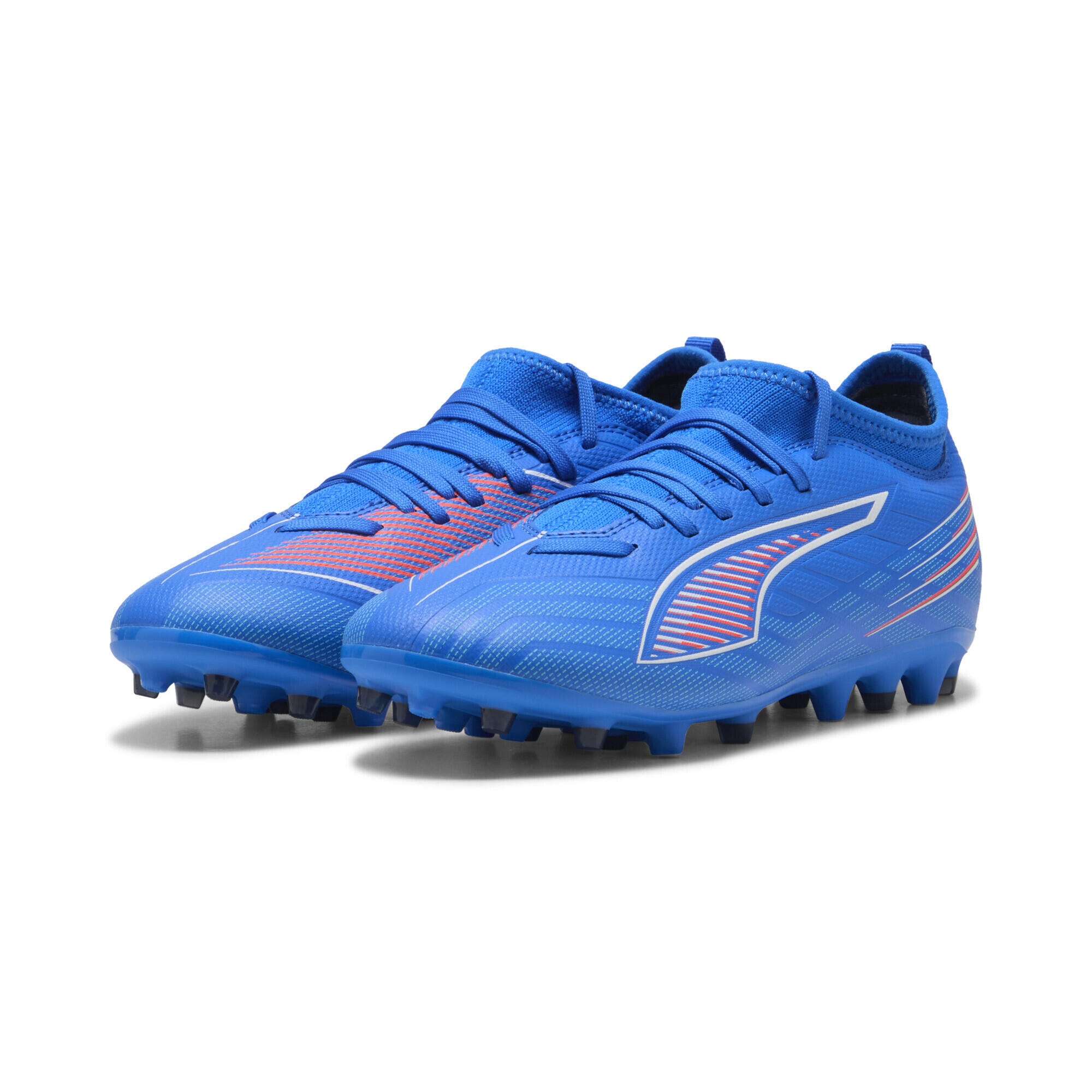 Puma - Chaussures De Football Ultra 6 Match Mg Enfant Et Adolescent Puma - Chaussures De Football - Blanc|bleu|rouge - Decathlon