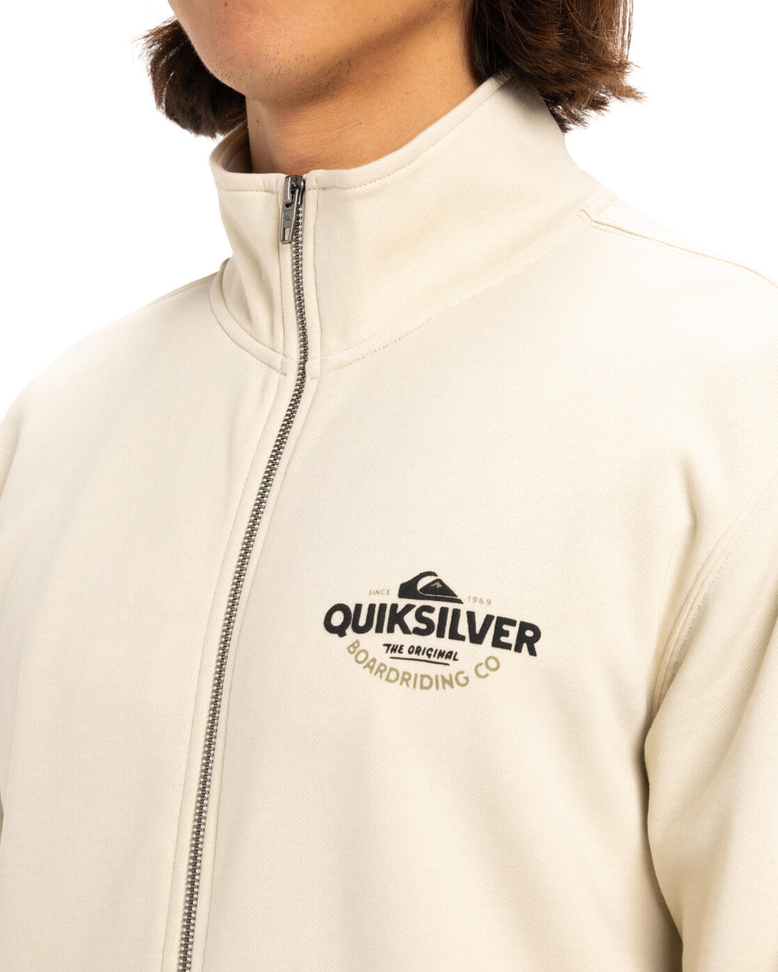 Sudadera con Cremallera Integral SIMPLE SURF Blanco Hombre 4/4