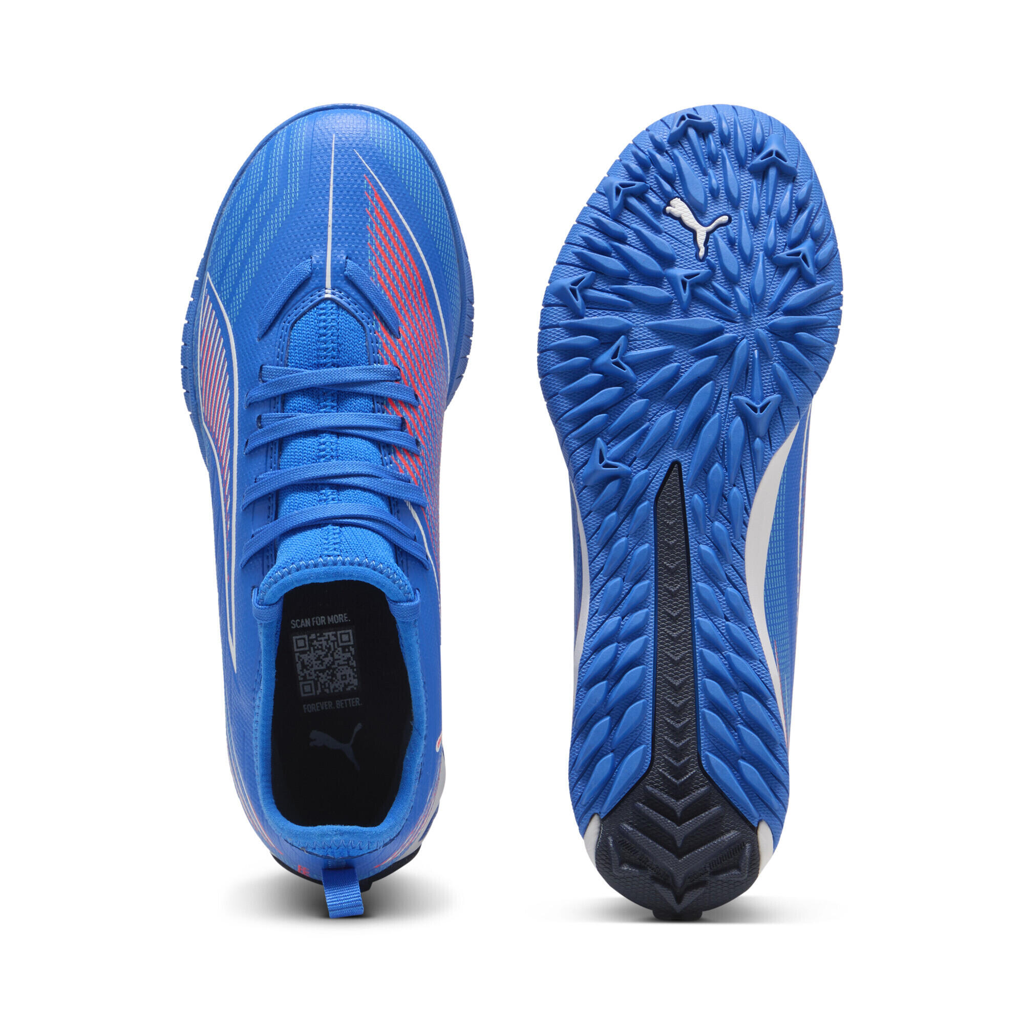 ULTRA 6 MATCH TT Mid Fußballschuhe Jugendliche PUMA Ultra Blue White Glowing Red 4/7