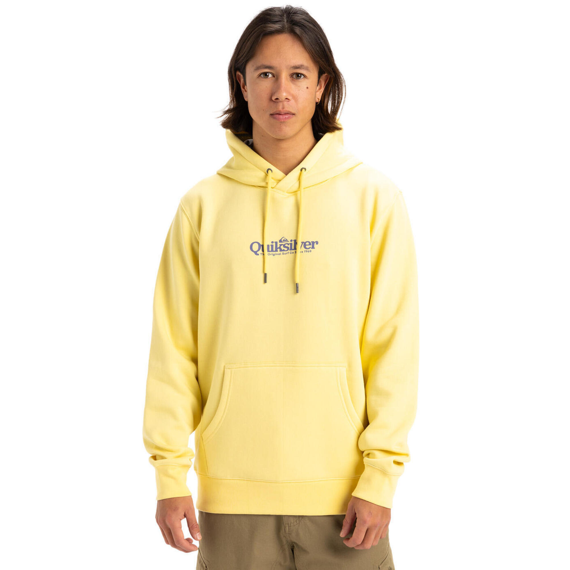 Quiksilver - Sweat À Capuche Fineline Jaune Homme - Polaire - Jaune - Decathlon