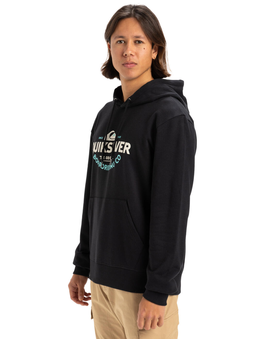 Sudadera con capucha TYPED OUT Negro Hombre 3/4