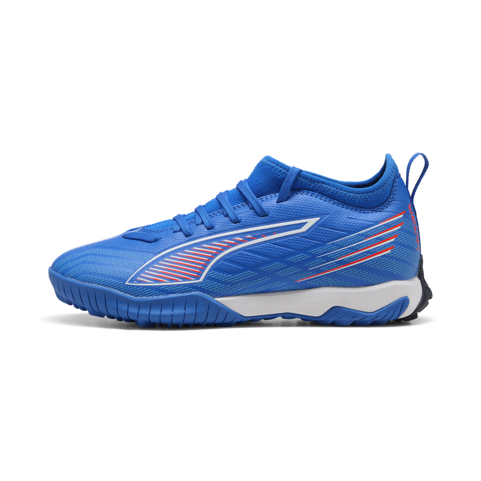 ULTRA 6 MATCH TT Mid Fußballschuhe Jugendliche PUMA Ultra Blue White Glowing Red 3/7