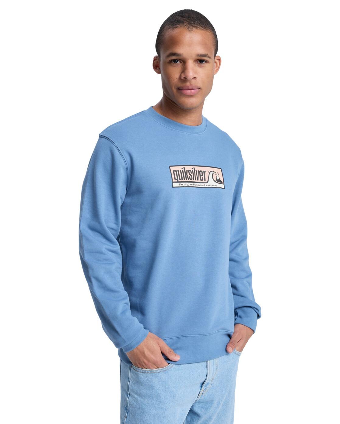 Sudadera de cuello redondo GRAPHIC Azul Hombre 3/4