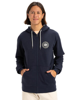Hoody met rits over de hele lengte circle back schwarz heren