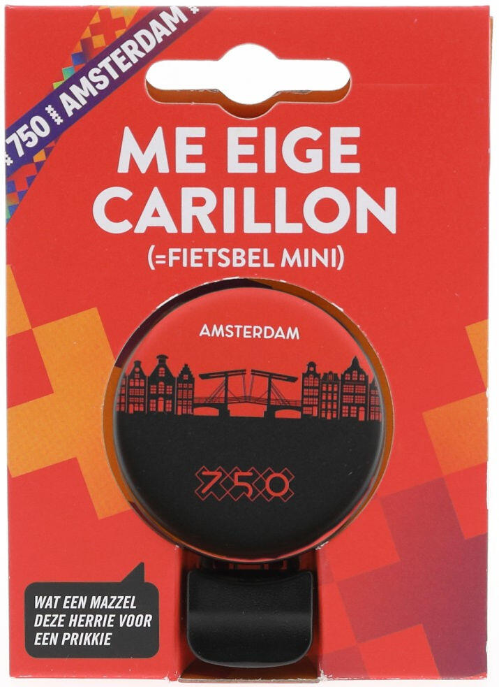 Busch Muller 60mm Bicycle Bell with Personalized Carillon and Mokum Silhouette. 2/2