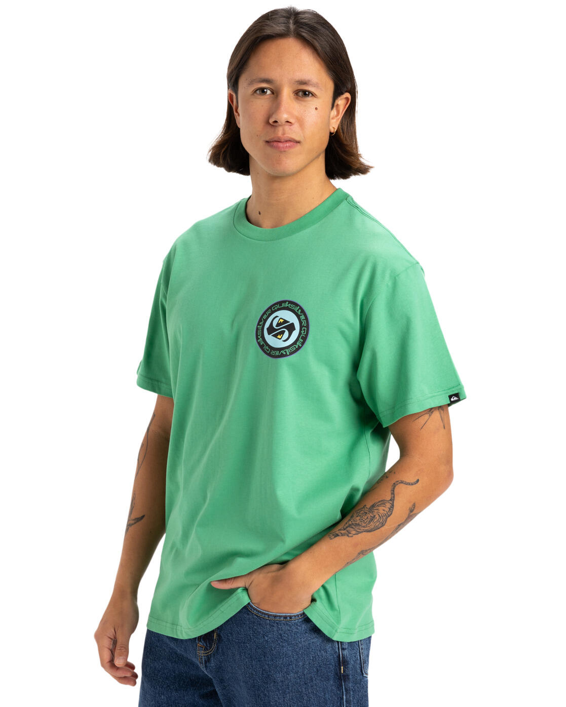 Maglia a maniche corte Quiksilver modello EQYZT08054-GKZ0 per uomini 3/4