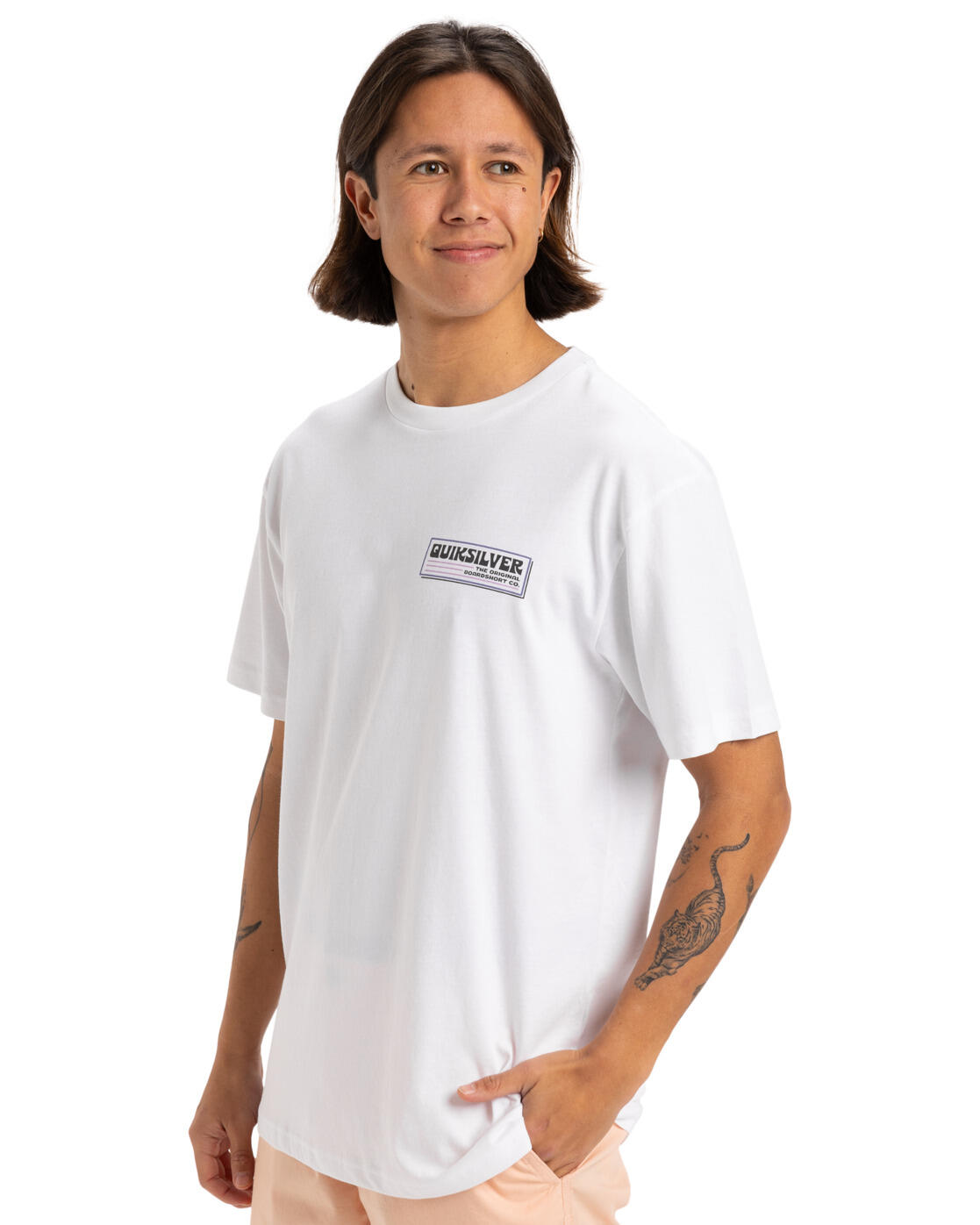 T-Shirt PALM SQUARE Weiss Herren 3/4