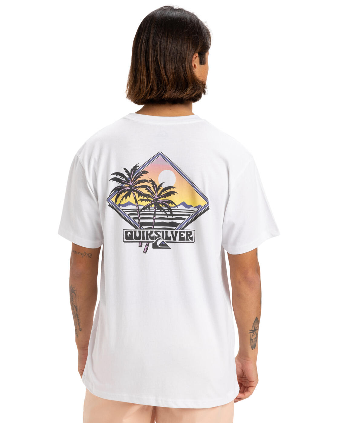 T-Shirt PALM SQUARE Weiss Herren 2/4