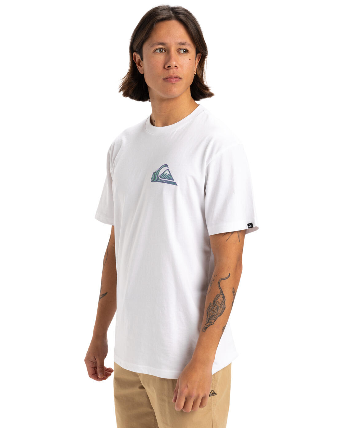 T-shirt à manches courtes WINDOW PANE Blanc Homme 3/4
