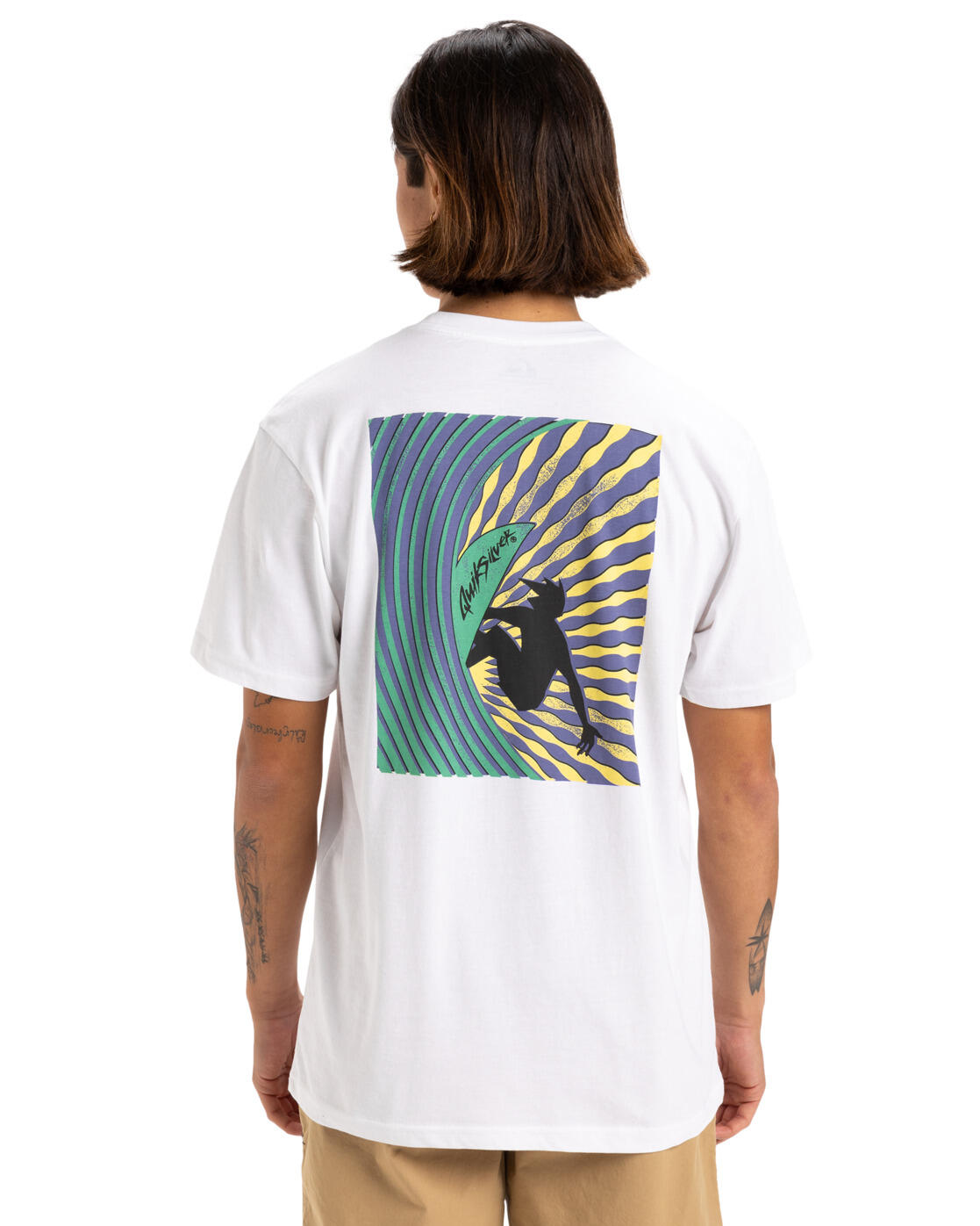 T-shirt à manches courtes WINDOW PANE Blanc Homme 2/4