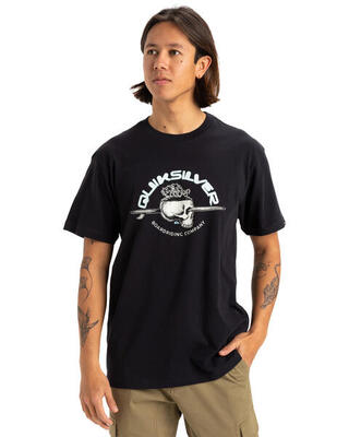 T-shirt met korte mouw skull lines schwarz heren