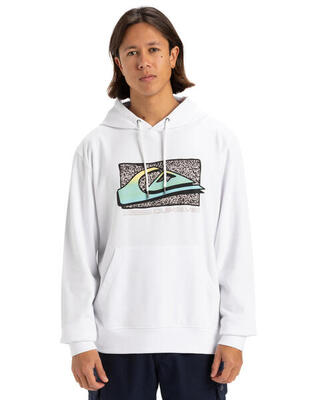 Hoody retro fade weiss heren
