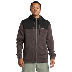 Sweat à capuche zippé KELLER BLOCK Marron Homme