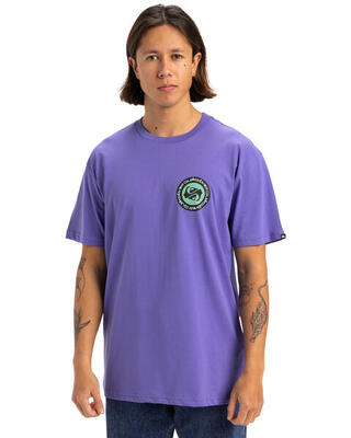 T-shirt met korte mouw circle back lila heren