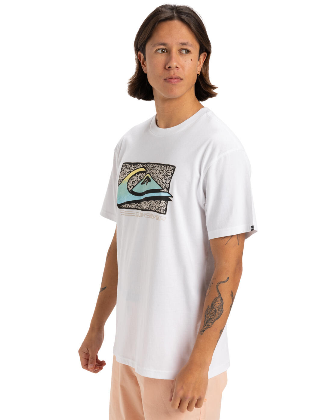 T-shirt à manches courtes RETRO FADE Blanc Homme 3/4