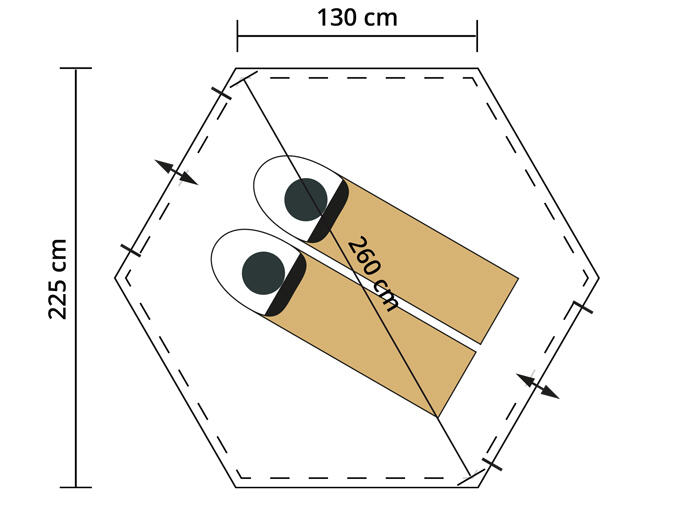 Tenda da campeggio a cupola Namsos 2 Sleeper Protect Quick-Start - UPF 100+ 7/7