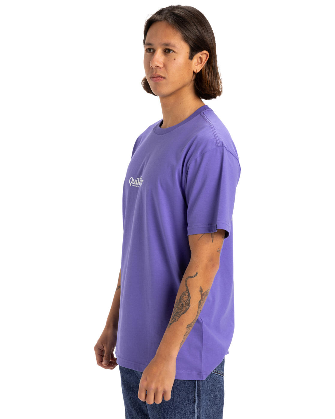 T-shirt à manches courtes FINELINE Violet Homme 3/4