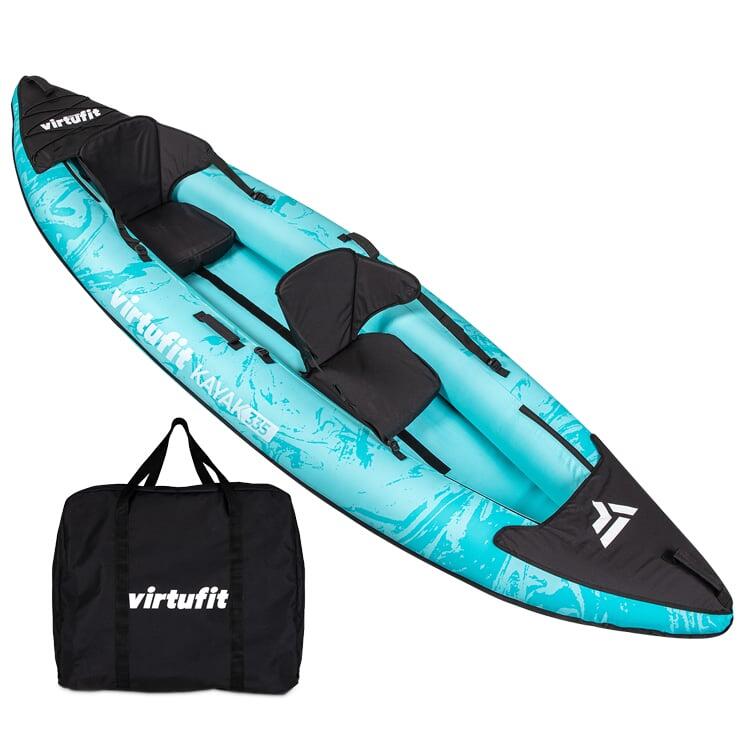 VIRTUFIT Kayak - Turquoise - Met kayak zitjes en draagtas - 2/3 personen