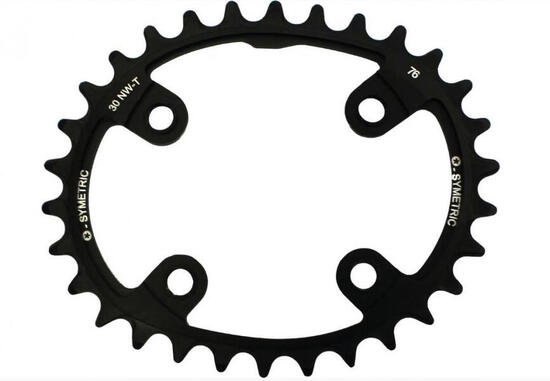 O.symetric corona 32 denti in alluminio nera.