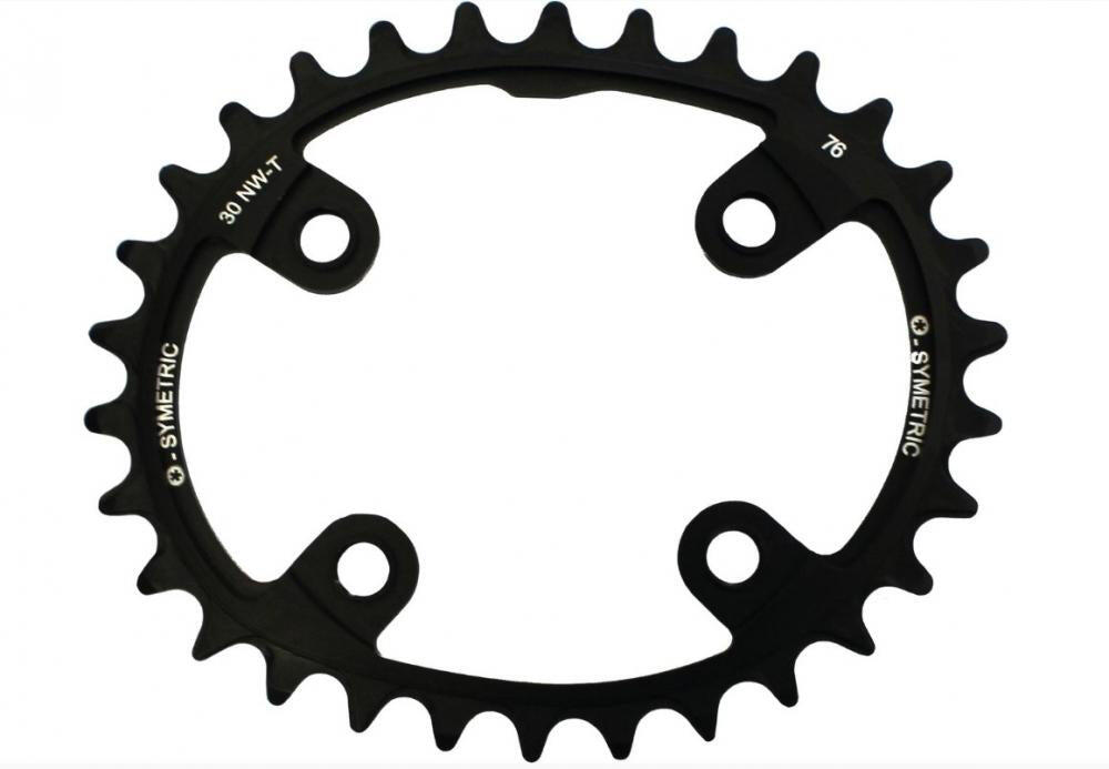 O.symetric plato 32T 4 brazos 76 mm BCD 7075 T6 negro 2/3