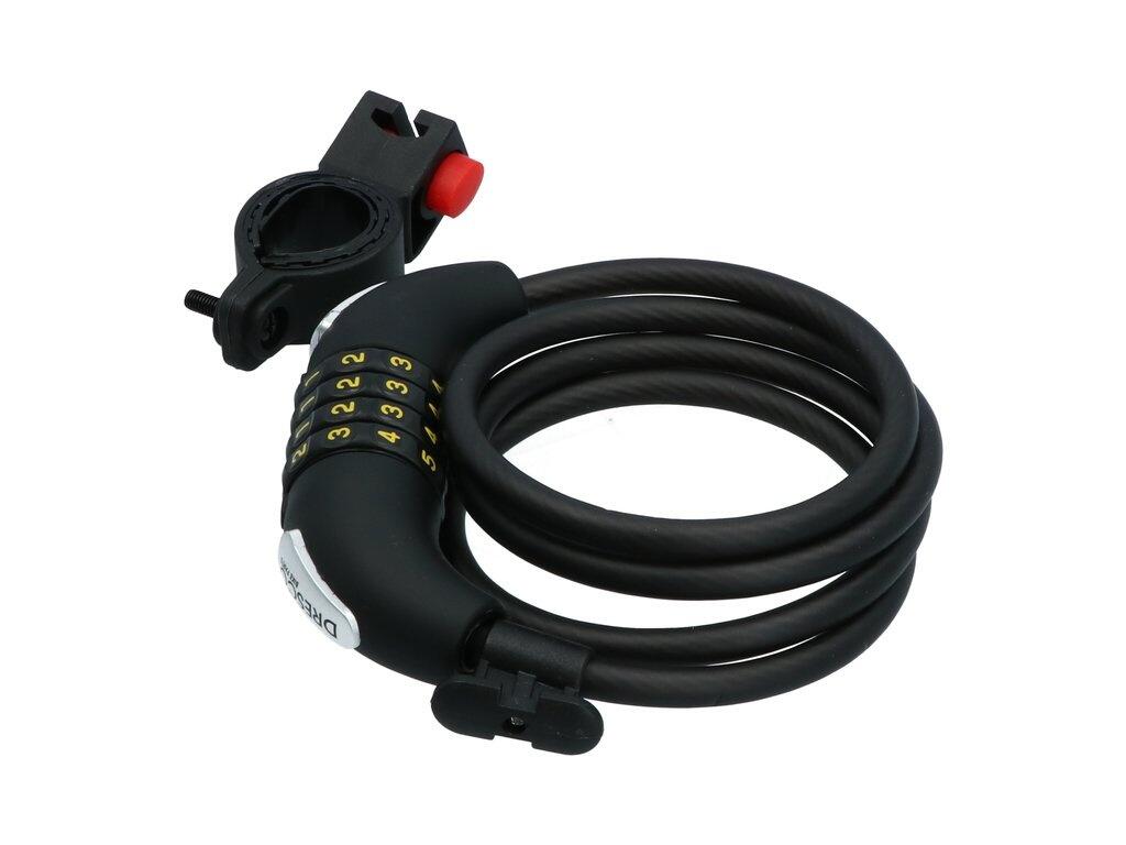 Dresco Code Kabelslot 120/8 -Cijferslot / Spiraalslot - 120 CM - Met Houder 5/6