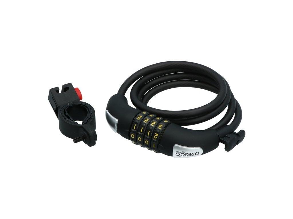 Dresco Code Kabelslot 120/8 -Cijferslot / Spiraalslot - 120 CM - Met Houder 6/6