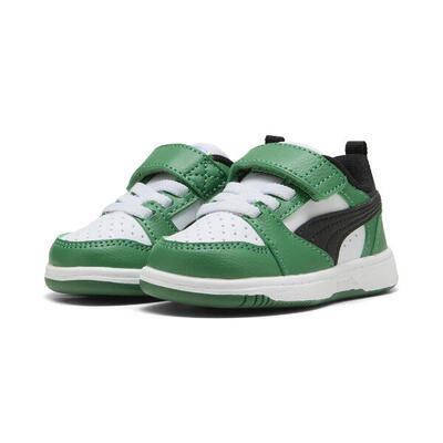 Puma rebound v6 lo sneakers voor peuters puma white black archive green