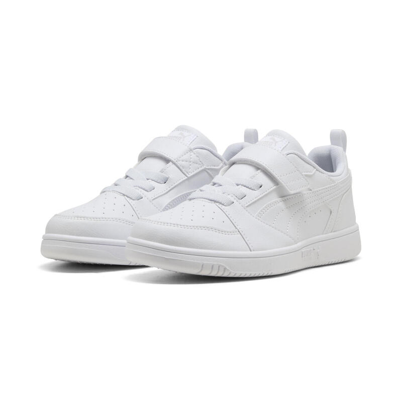 Dziecięce sneakersy PUMA Rebound V6 Lo PUMA White Cool Light Gray