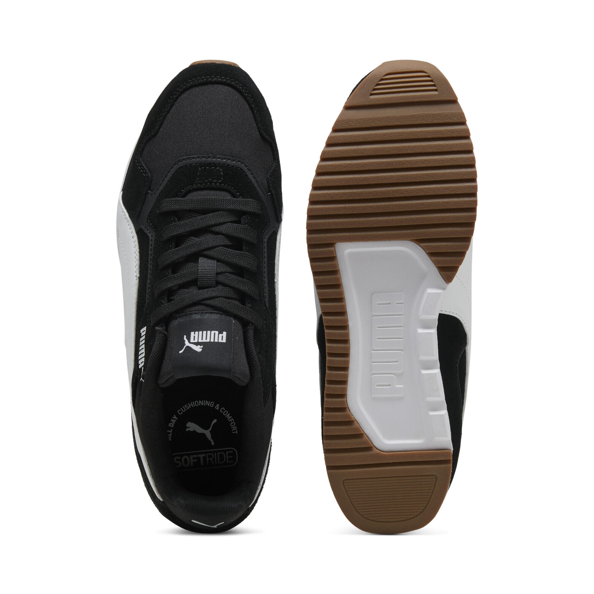 Softride St Miler Sneakers Erwachsene PUMA White Black Gum Beige 4/15