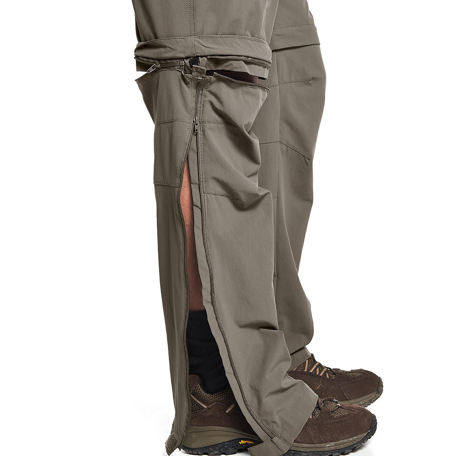Pantaloni convertibili da uomo Maier Sports Tajo Regular Brown 9/11