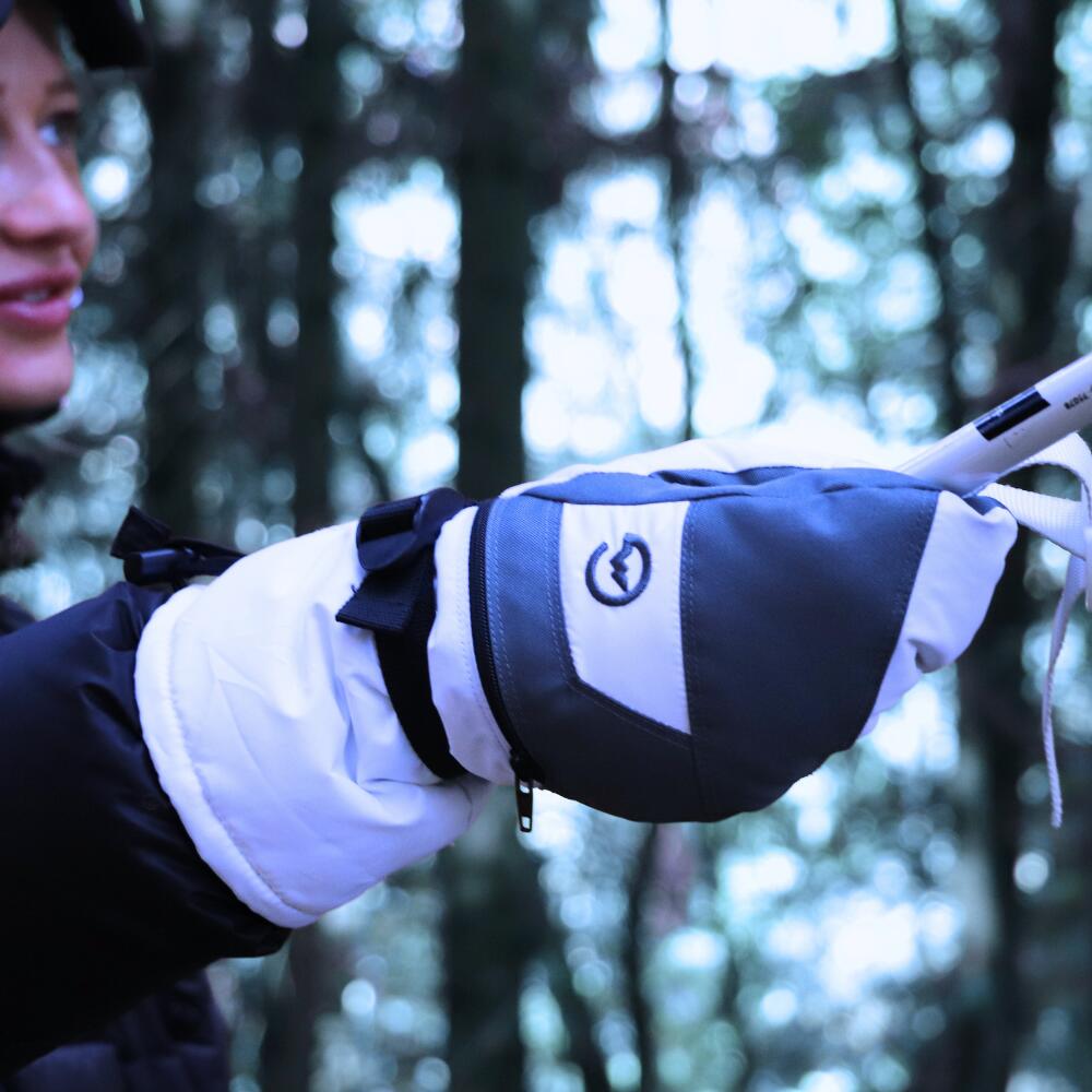 ULTRA DRYMAX GAUNTLET Moufles Femme WHITE/GUN METAL 6/6