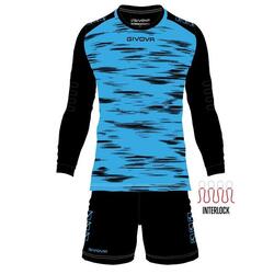 Ensemble de Gardien de But Givova Turquoise - Noir 2XS - Respirant et Durable