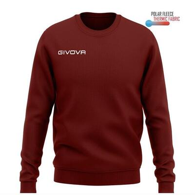 Givova fleece trui, klassiek model, ronde hals, 100% polyester.