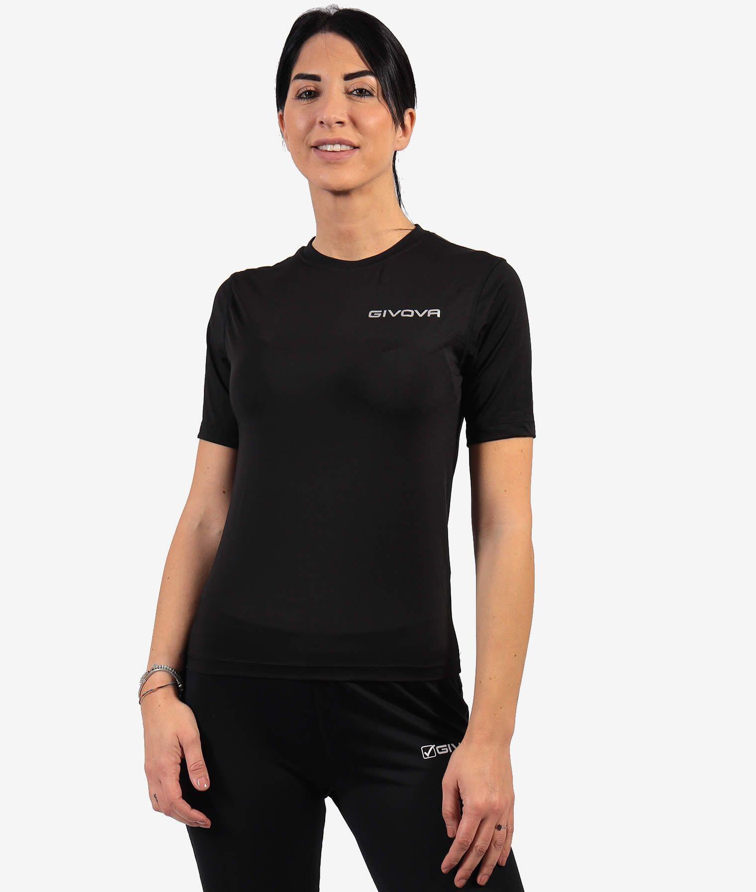 T-shirt donna da palestra givova nero GIVOVA Decathlon