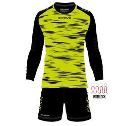 Ensemble de Gardien de But Givova Gityman Fluo Jaune-Noir, Taille M