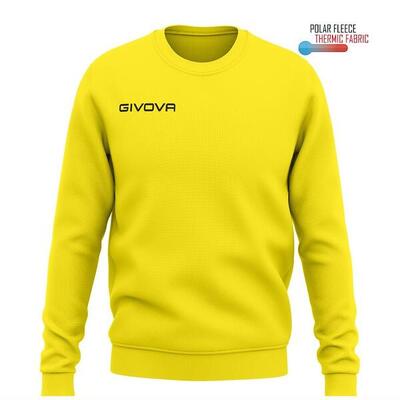 Givova fleece trui, klassiek model, ronde hals, 100% polyester.